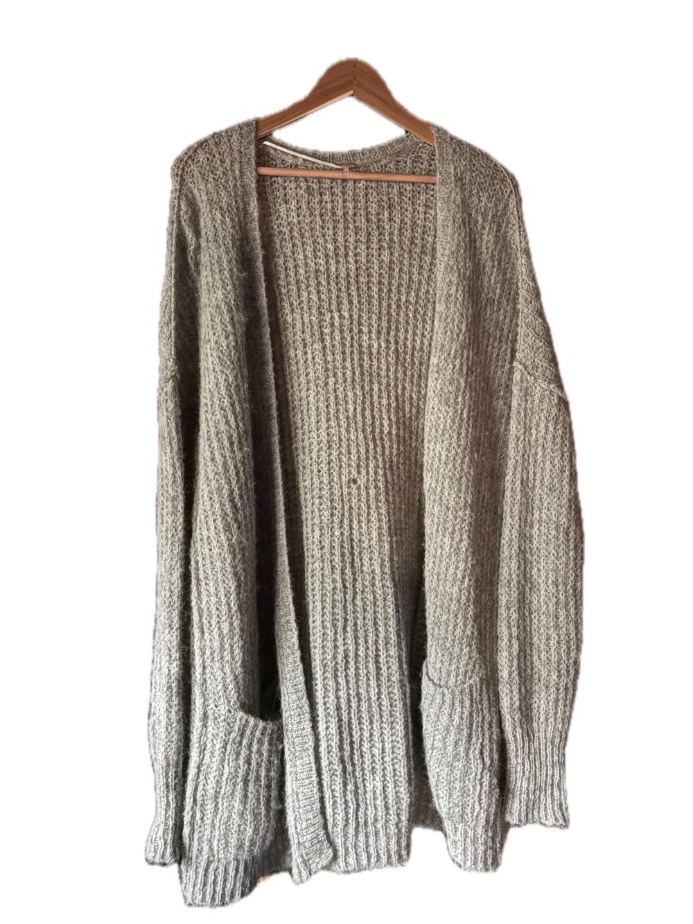 Free People Weekend Getaway Alpaca
Cardigan Sweater Grey Oversized Cozy